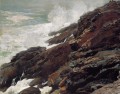 Haute falaise Côte du Maine réalisme peintre Winslow Homer